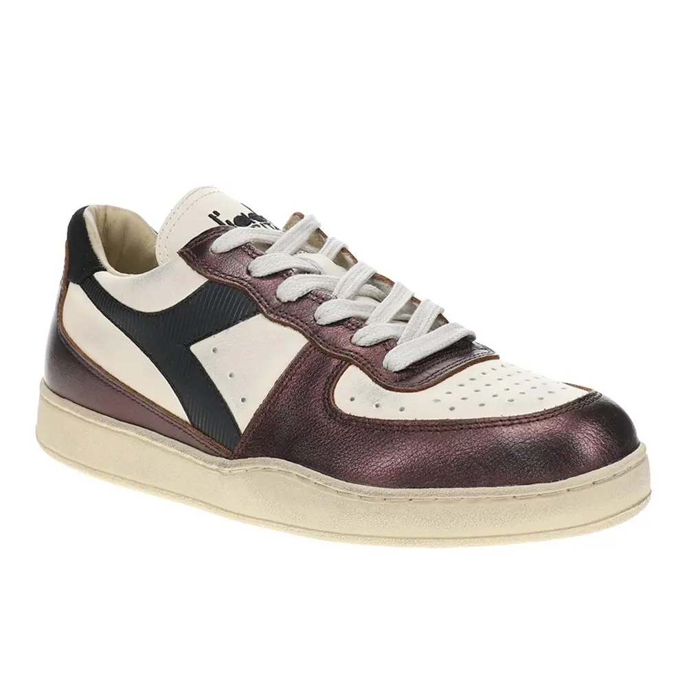 Diadora shoes - diadora Mi Basket Low Metallic Dirty Lace Up - 179034-25015 - Beige 5