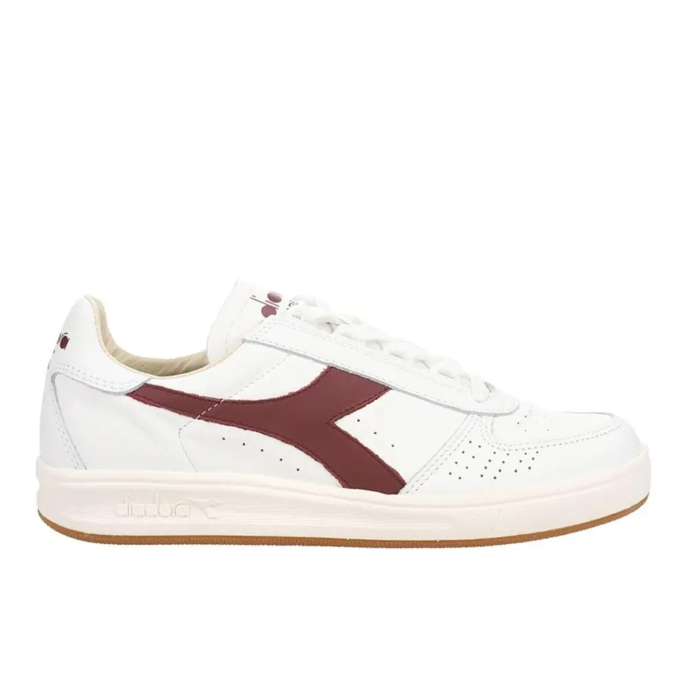 Diadora B.elite H Italia Sport Perforated Lace Up Mens White Sneakers Casual Sh