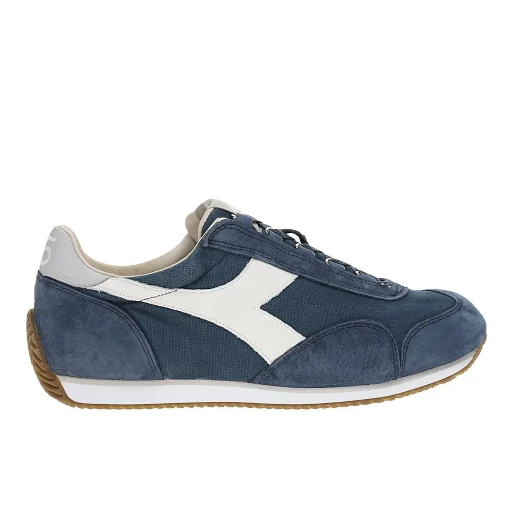 Diadora Equipe H Dirty Stone Wash Lace Up Mens Blue Sneakers Casual Shoes 17473