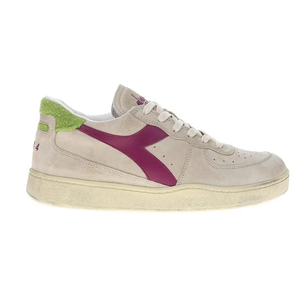 Diadora Mi Basket Low Shearling Lace Up Womens Size 9.5 M Sneakers Casual Shoes