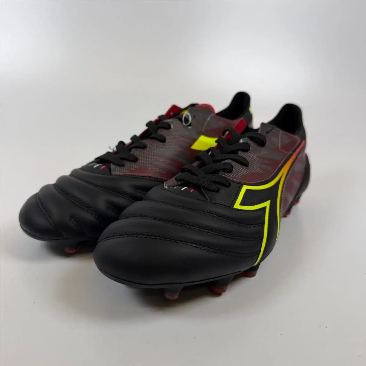 Diadora Brasil Elite Veloce Ita Lpx Black Yellow Soccer Cleats 101.178785 Men 11