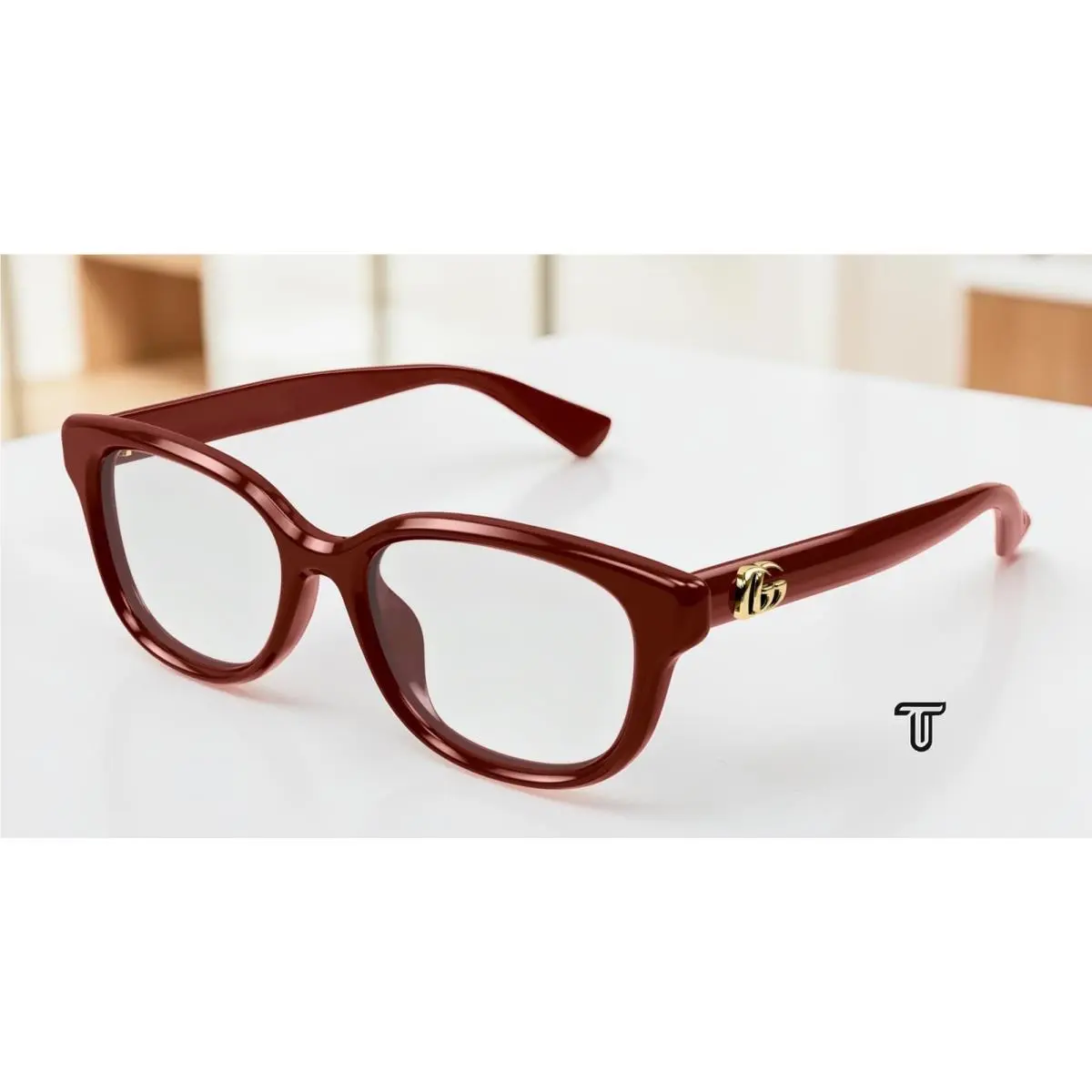 Gucci GG1833OK 003 Rectangular Burgundy Demo Lens 52 mm Women`s Eyeglasses