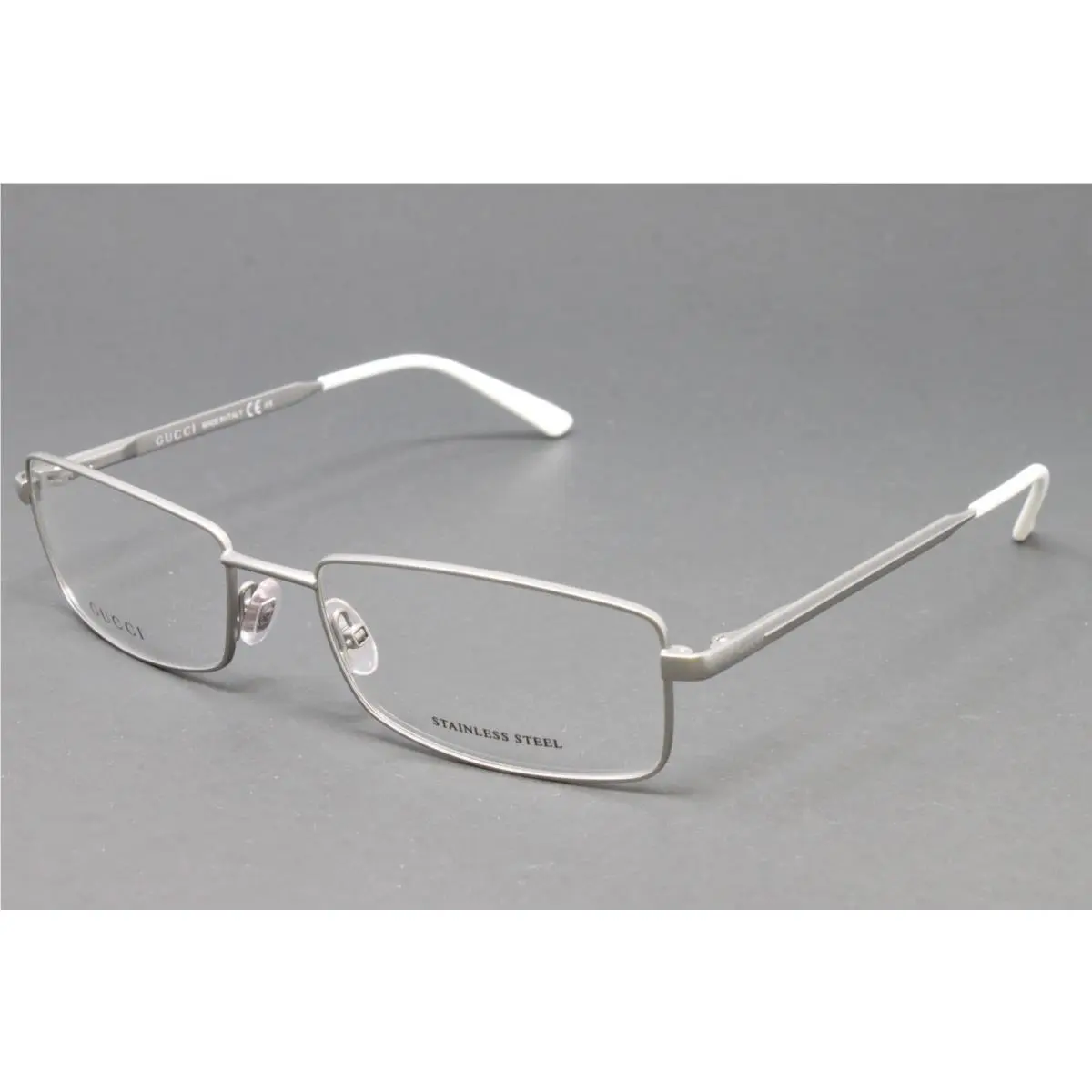 Eyeglasses GG1952-R81 Ruthenium White 56mm Rectangular Metal Frame by Gucci