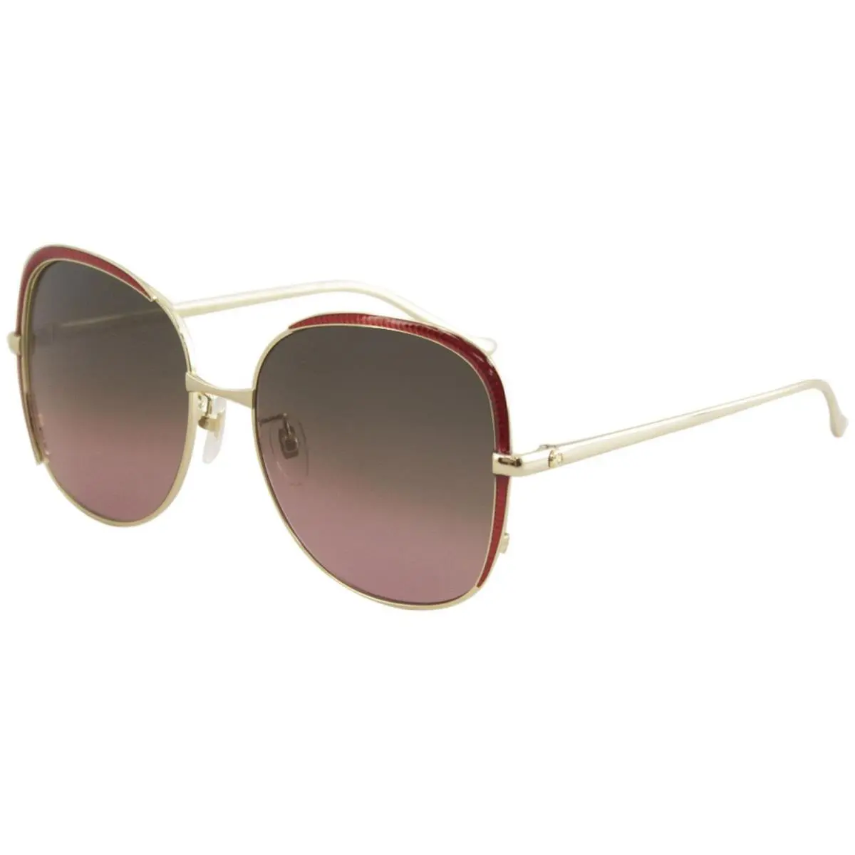 Gucci Women`s GG0400S GG/0400/S 003 Gold/red Fashion Square Sunglasses 58mm