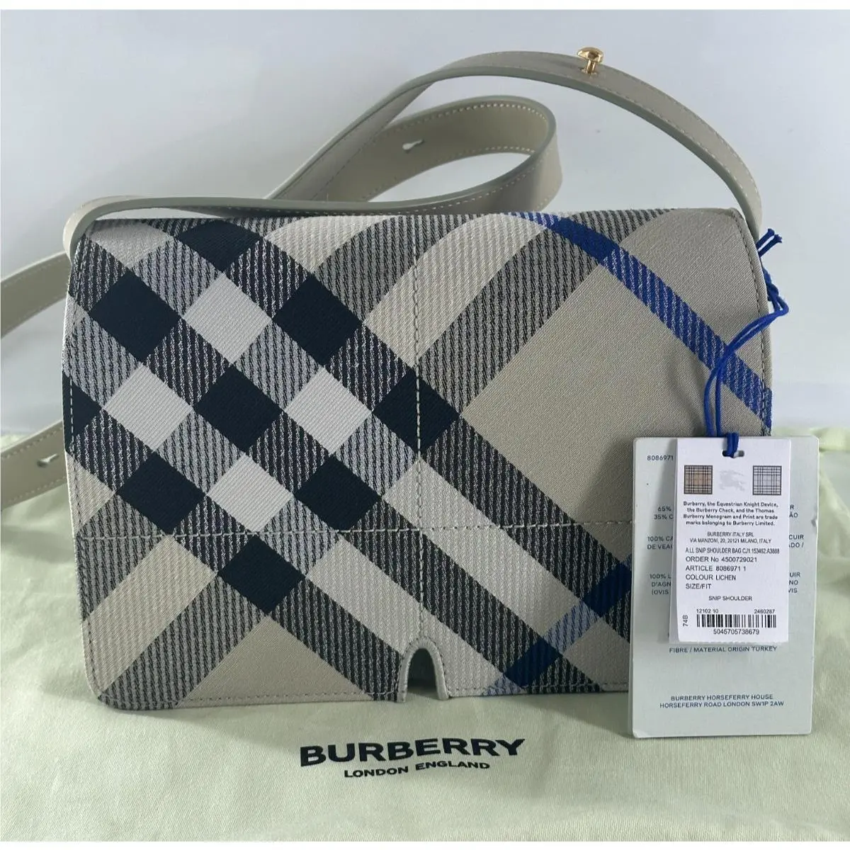 Snip Shoulder Bag Lichen Italy by Burberry