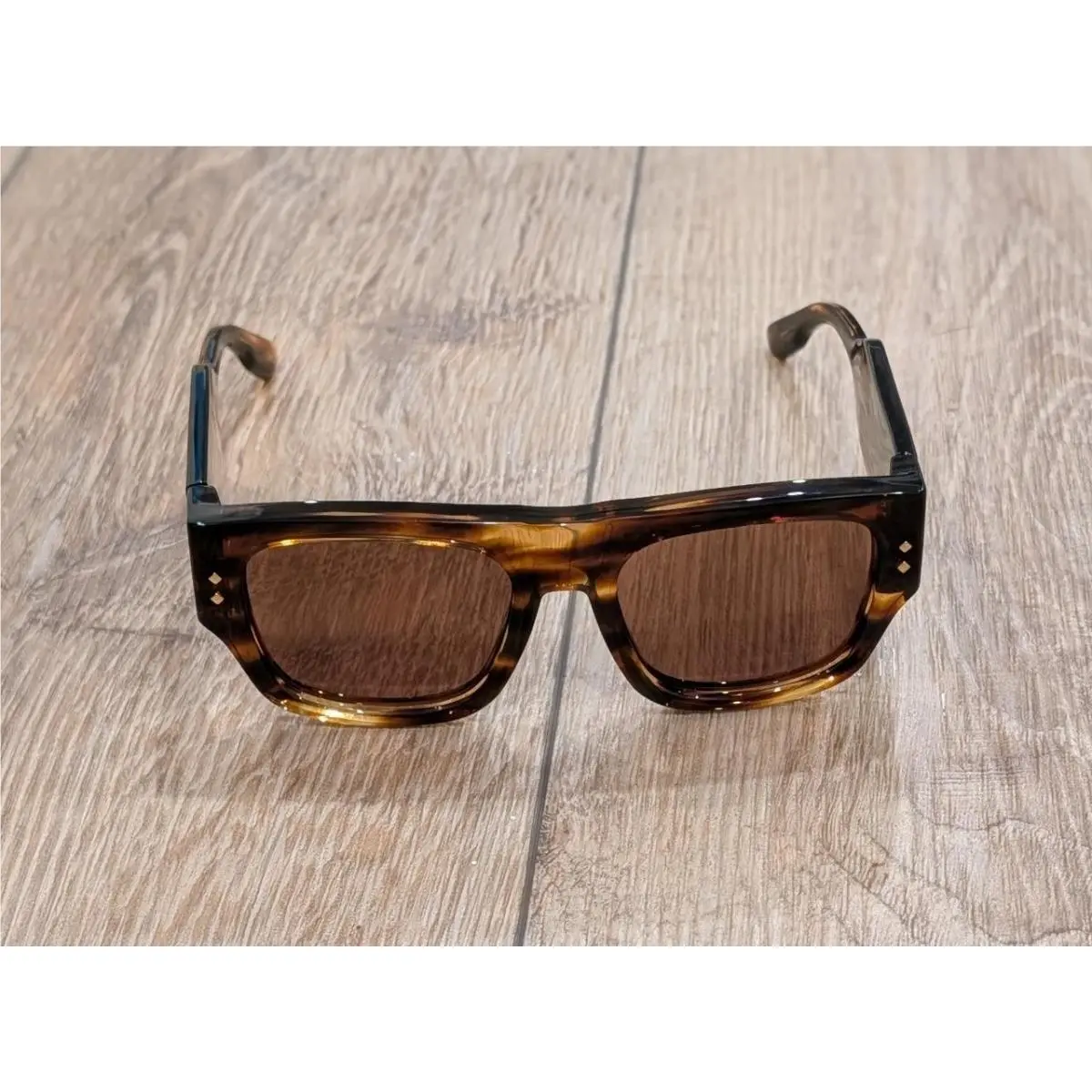 Mens Gucci 54mm Square Sunglasses Havana Brown