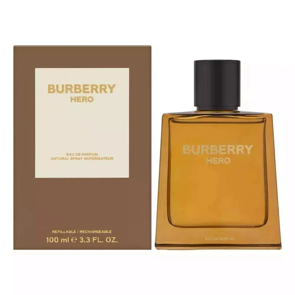 Burberry Hero 3.3 FL oz / 100 ML Eau De Parfum Refillable Spray Box