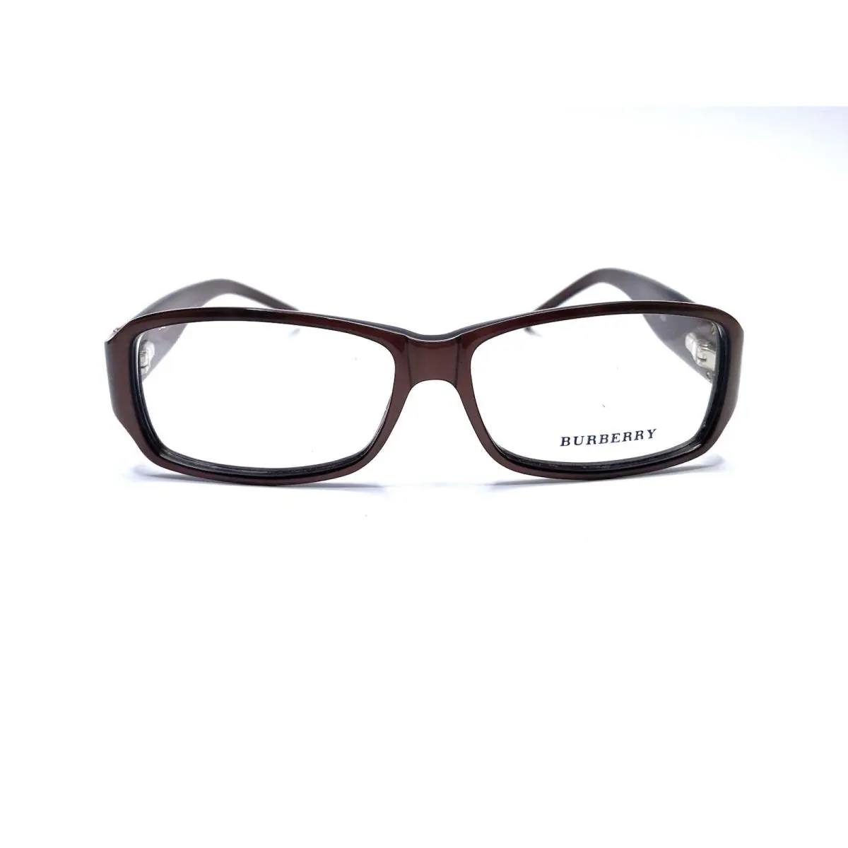 Burberry Brown Gold Plaid Rectangular Glasses Italy B8467/U 0N3D 53 13 135