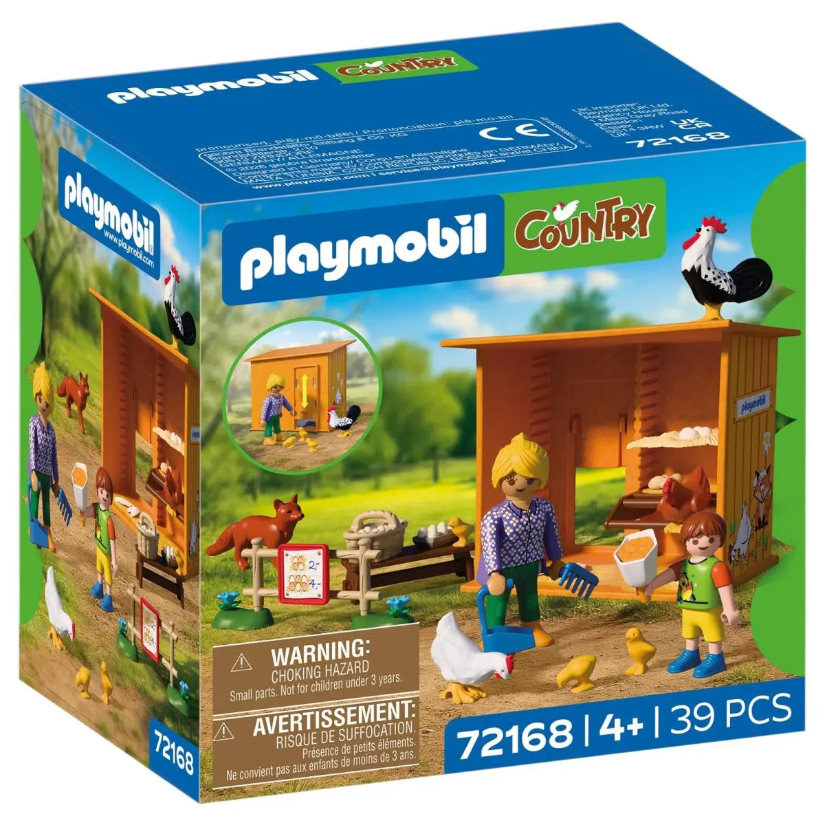 Playmobil Country 72168 Kippenhok Met Kippen Kuiken Vos en Verkoophoeken Voor