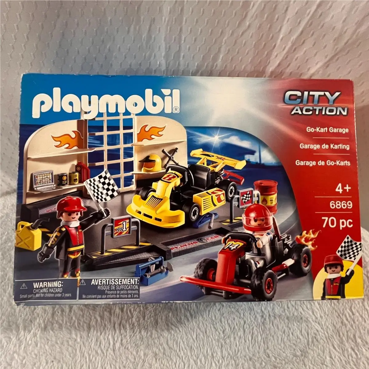 2016 Playmobil City Action Go-kart Garage Set 6869 City Action 70 Pieces