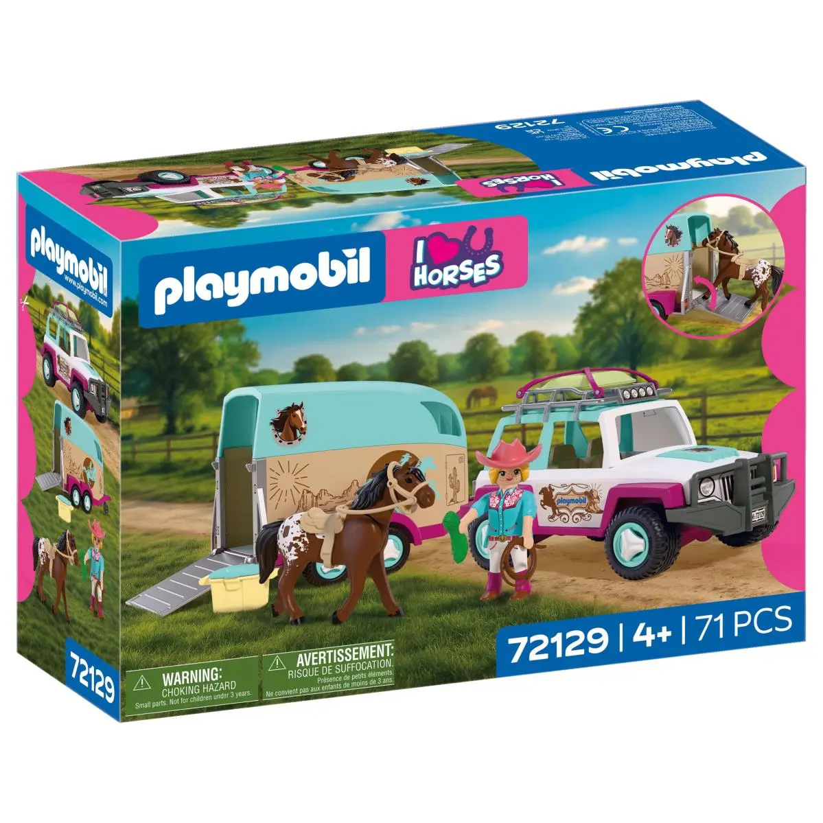 Playmobil I Love Horses 72129 Terreinwagen Met Paardenaanhanger Transportset me