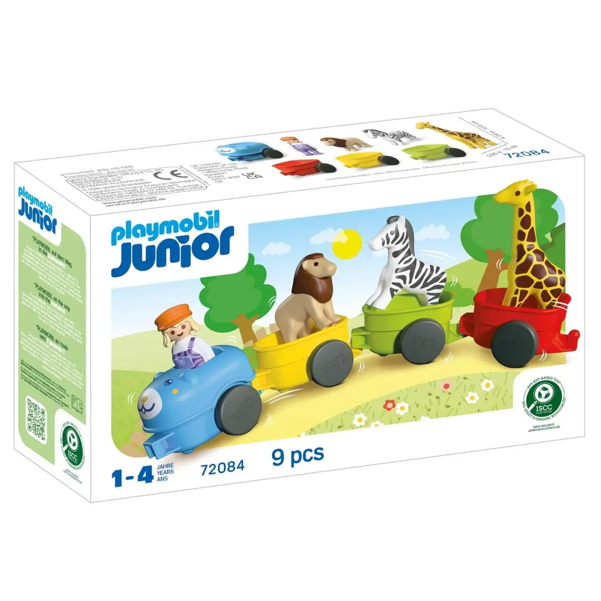 Playmobil Junior Dierentrein Kleurrijke Trein Met Dieren 4 Aanhangers en