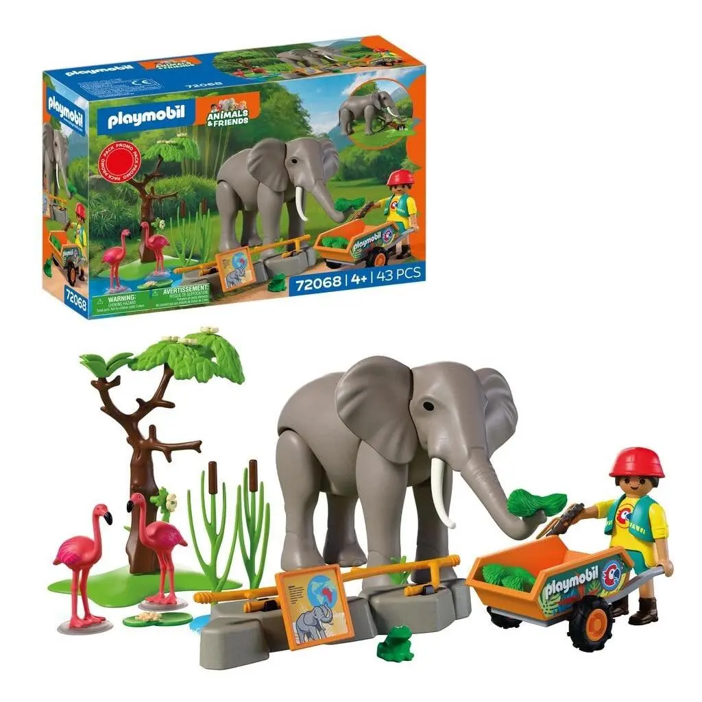 Playmobil Dieren Vrienden Olifant Met Dierenverzorger Dierentuinspeelgoeds