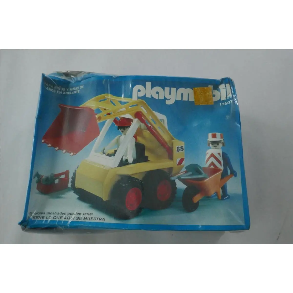 Vintage Playmobil 3507 Loader Bulldozer Mexico Spanish Packaging Nos