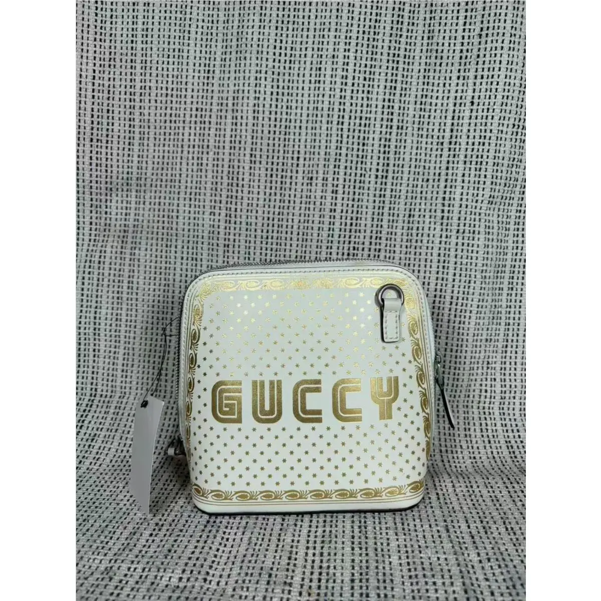 Gucci White/gold Leather Guccy Mini Crossbody Bag