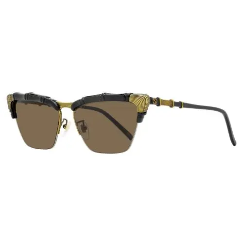 Bamboo Signature Sunglasses GG0660S 001 Black 58mm by Gucci