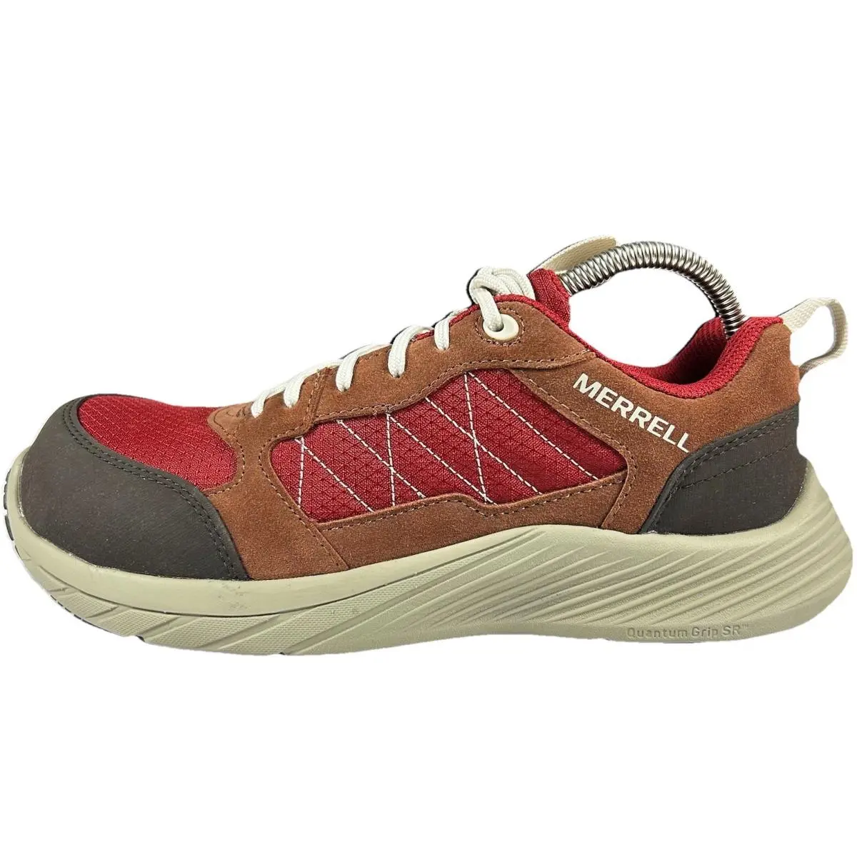 Merrell Alpine Sneaker CF Work Sneakers Women`s Size 9 Red Brown Safty Toe Shoes
