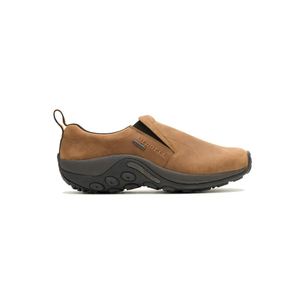 Merrell Jungle Moc Waterproof Nubuck Slip-on Shoes Cabin Brown Men`s Size 14