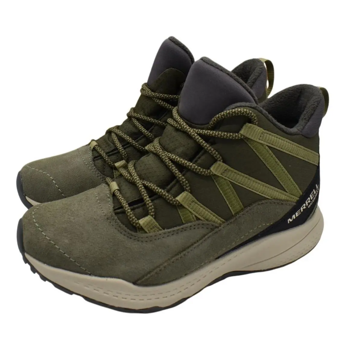 Merrell Women Size 10.5 Wide Bravada Edge 2 Thermo Demi Olive Suede WP Boots