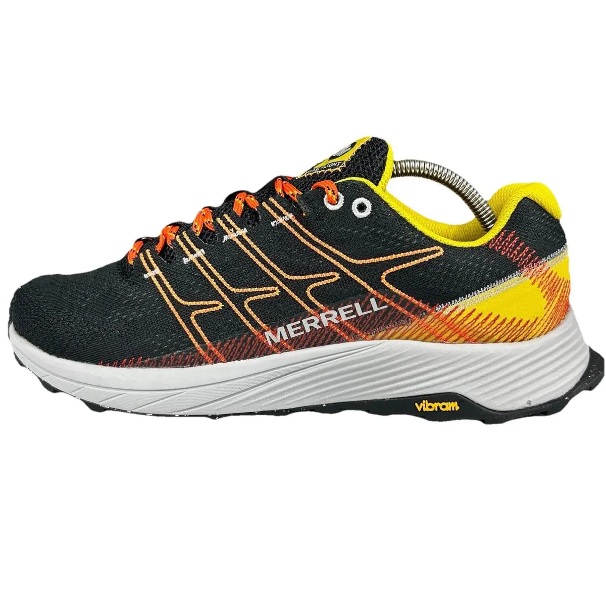 Merrell Moab Flight Trail Running Shoes Mens Size 10.5 Black/sulphur J067531