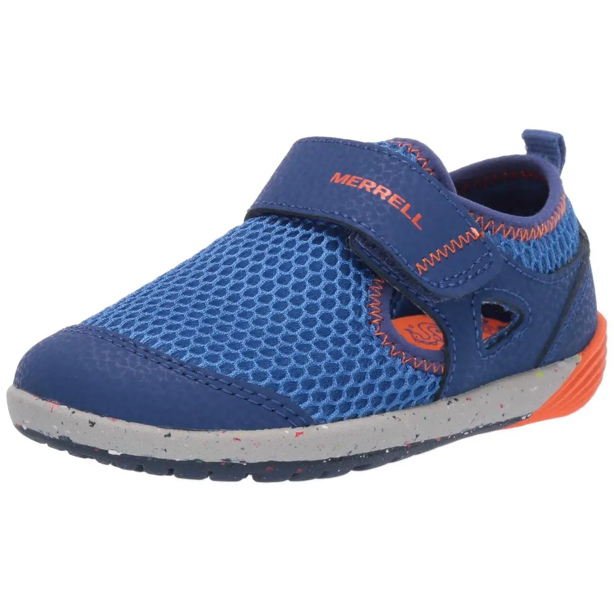 Boy`s Bare Steps H20 Shoe Blue/orange 085 Medium US Toddler by Merrell