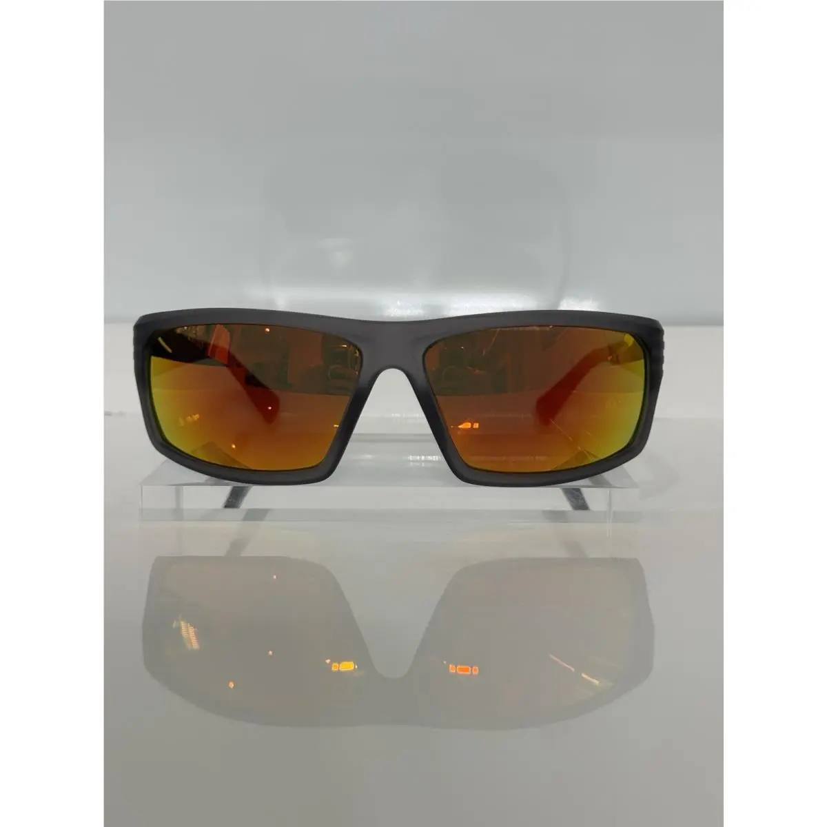 Harley Davidson Biker HD0993X Matte Gray Wraparound Red Mirror Sunglasses