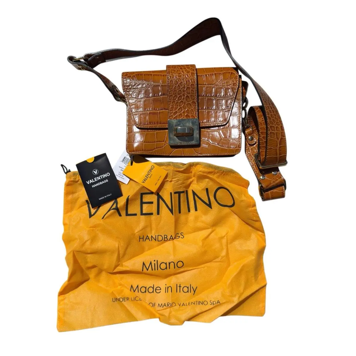 Mario Valentino Small Bag Crocodile-embossed Leather Italy