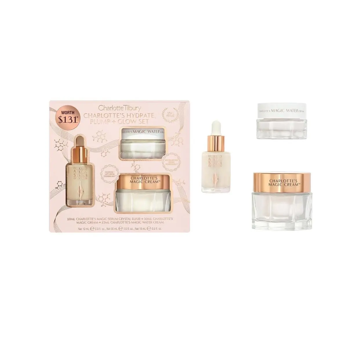 Charlotte Tilbury Hydrate Plump Glow Set – Skincare Gift Set