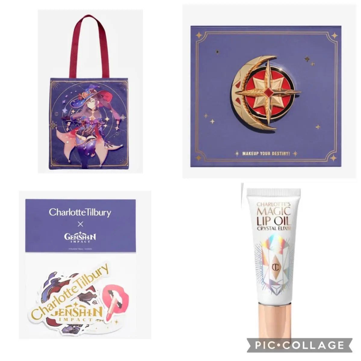 Charlotte Tilbury x Genshin Impact Bundle: Magic Lip Oil Crystal Elixir More