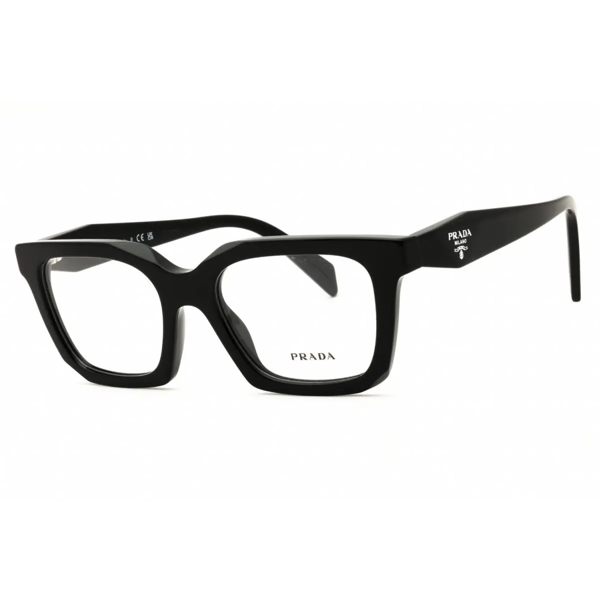 Prada PRC08V 16K1O1 Polished Black 50mm Eyeglasses