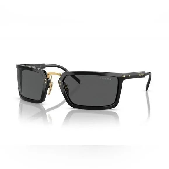 Prada Shield PR A11S 1AB5S0 Sunglasses PRA11S 1AB5S0 Black Spr A11 Unisex