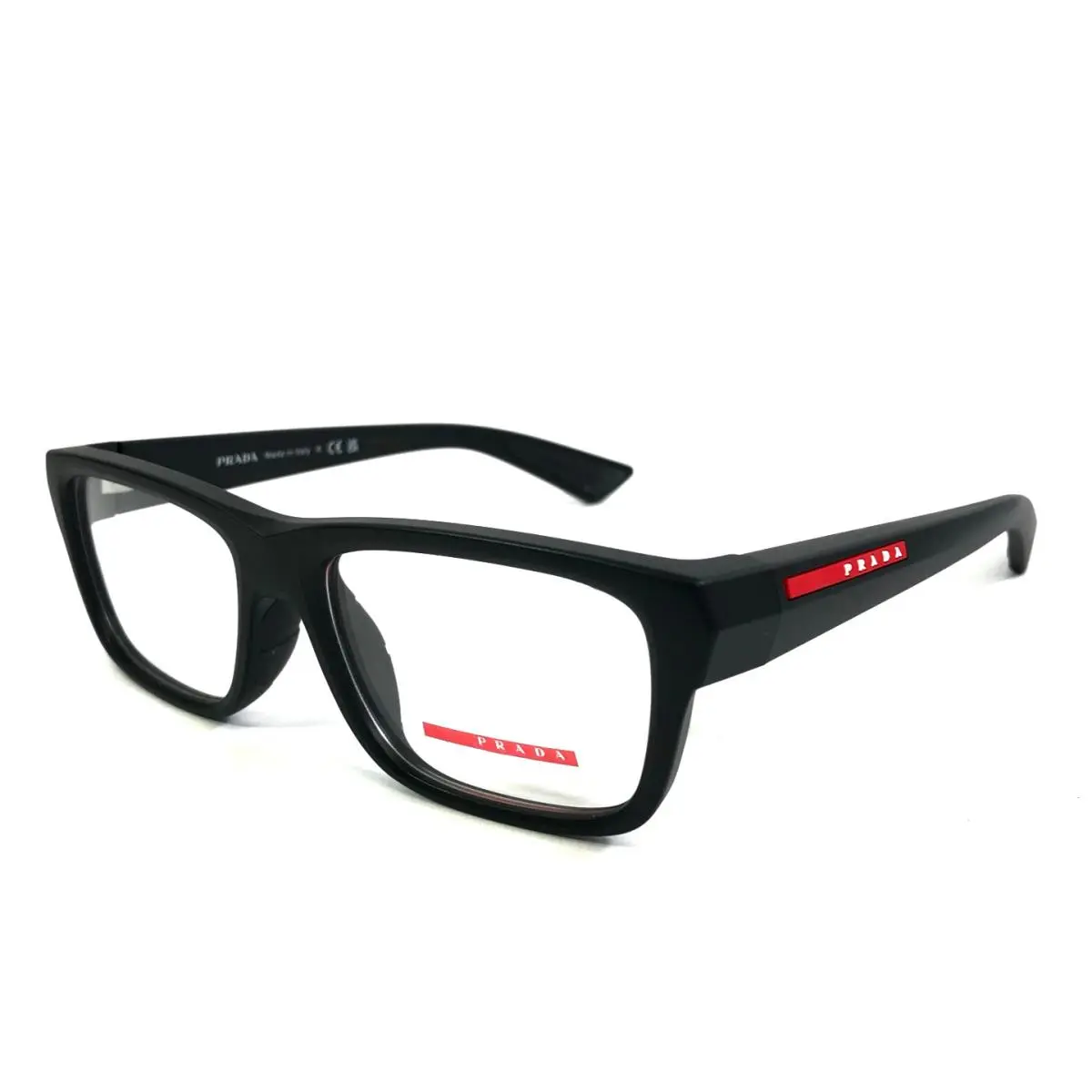 Prada Eyeglasses Frames Vps 02T 1BO-1O1 Matte Black Rectangle Full Rim 54-17-145