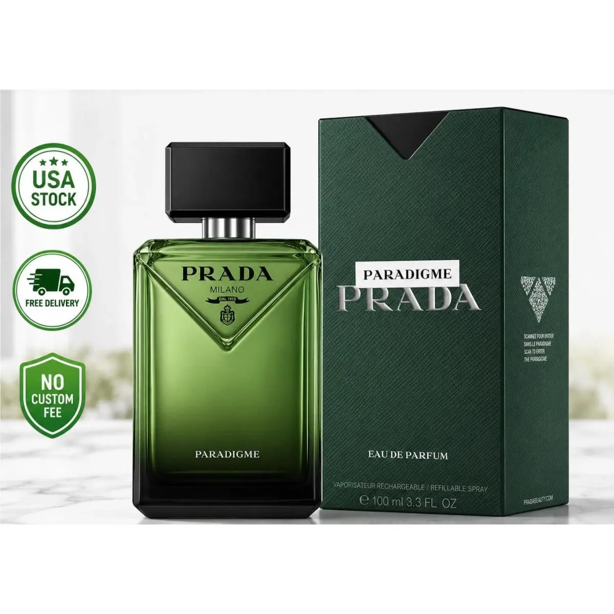 Paradigme 3.3 Oz / 100mL Eau de Parfum Men Box / by Prada
