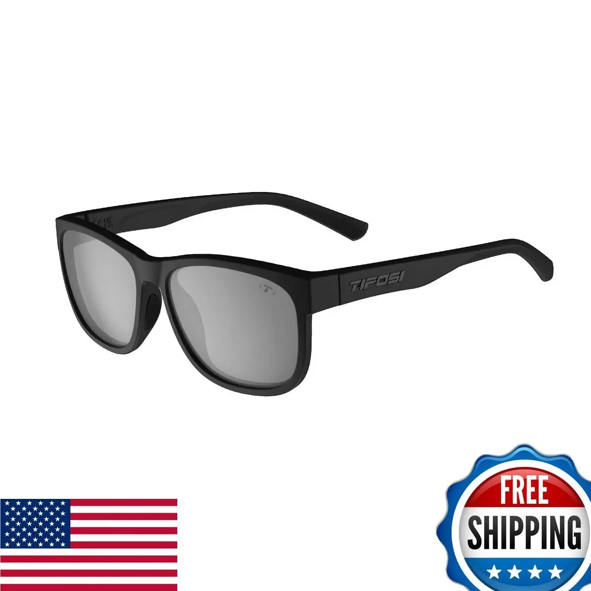 Tifosi Optics Swank XL Sunglasses Blackout Smoke - Polarized TI1720510551