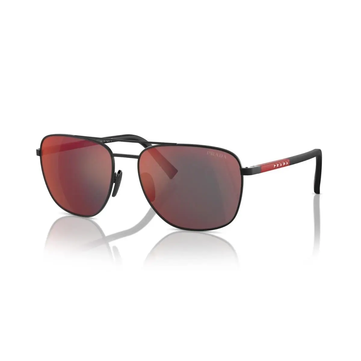 PS54ZS DG008F Prada Linea Rossa PS 54ZS Rubbered Black/grey Red Mirrored