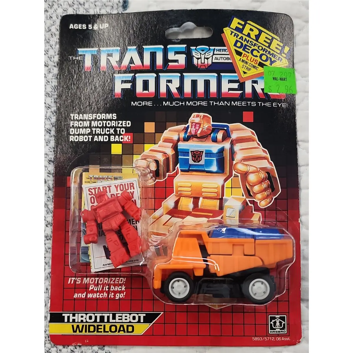 1986 Transformers Throttlebot Wideload Vintage Hasbro Generation 1 G1