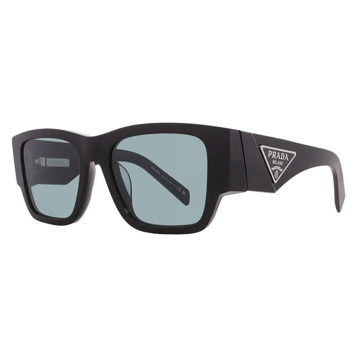 Prada Petrol Green Square Men`s Sunglasses PR 10ZSF 16K40K 55 PR 10ZSF 16K40K 55