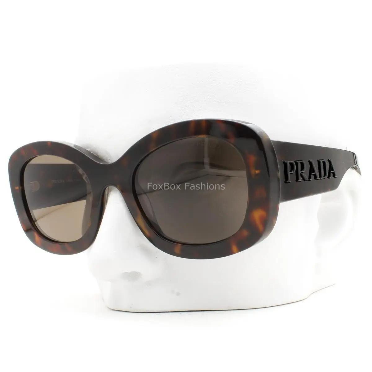 Prada Sunglasses Spr A13 17N-06B Polished Dark Brown Tortoise Brown with Case