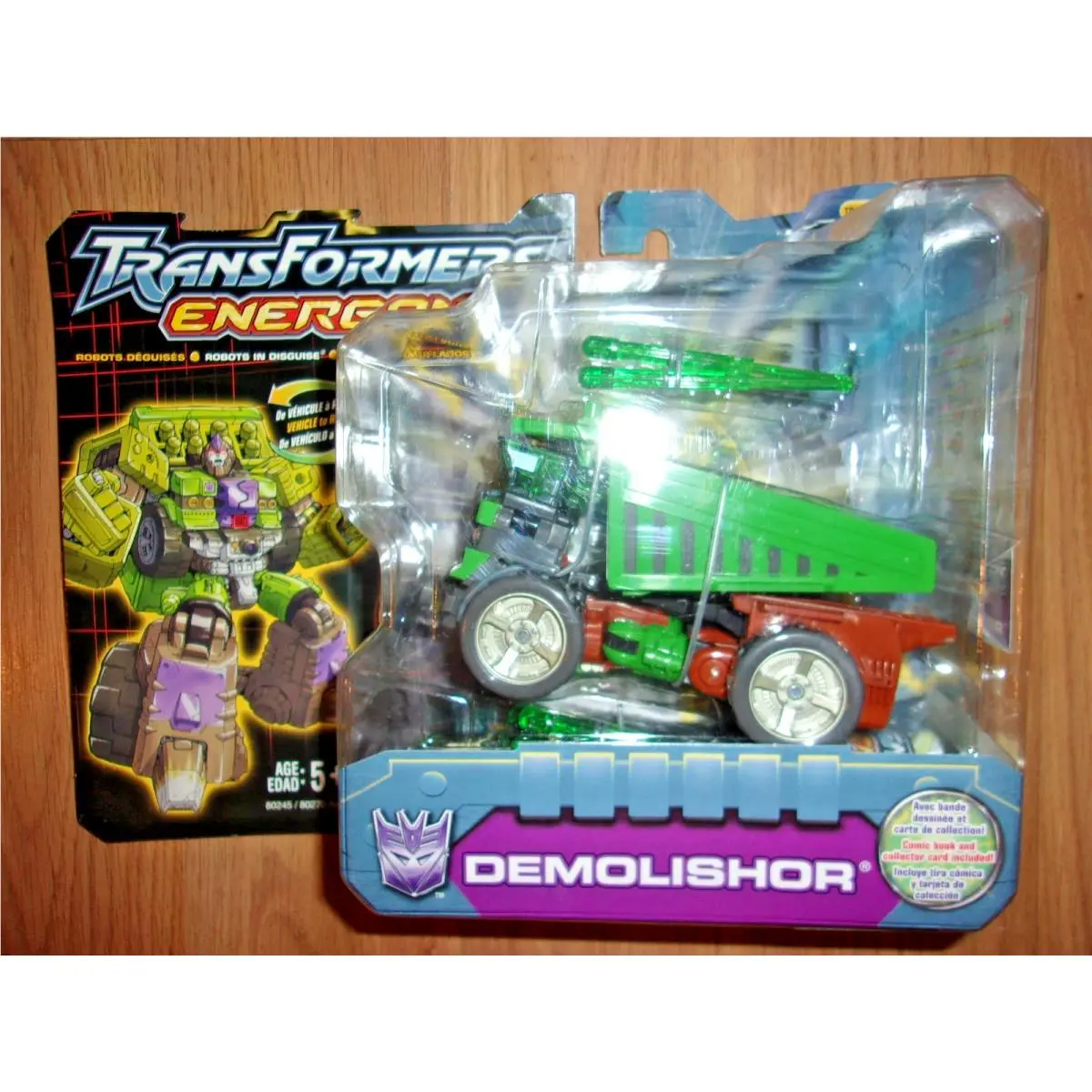 Transformers Energon Demolishor Level 3 on Card Htf 2003 Decepticon