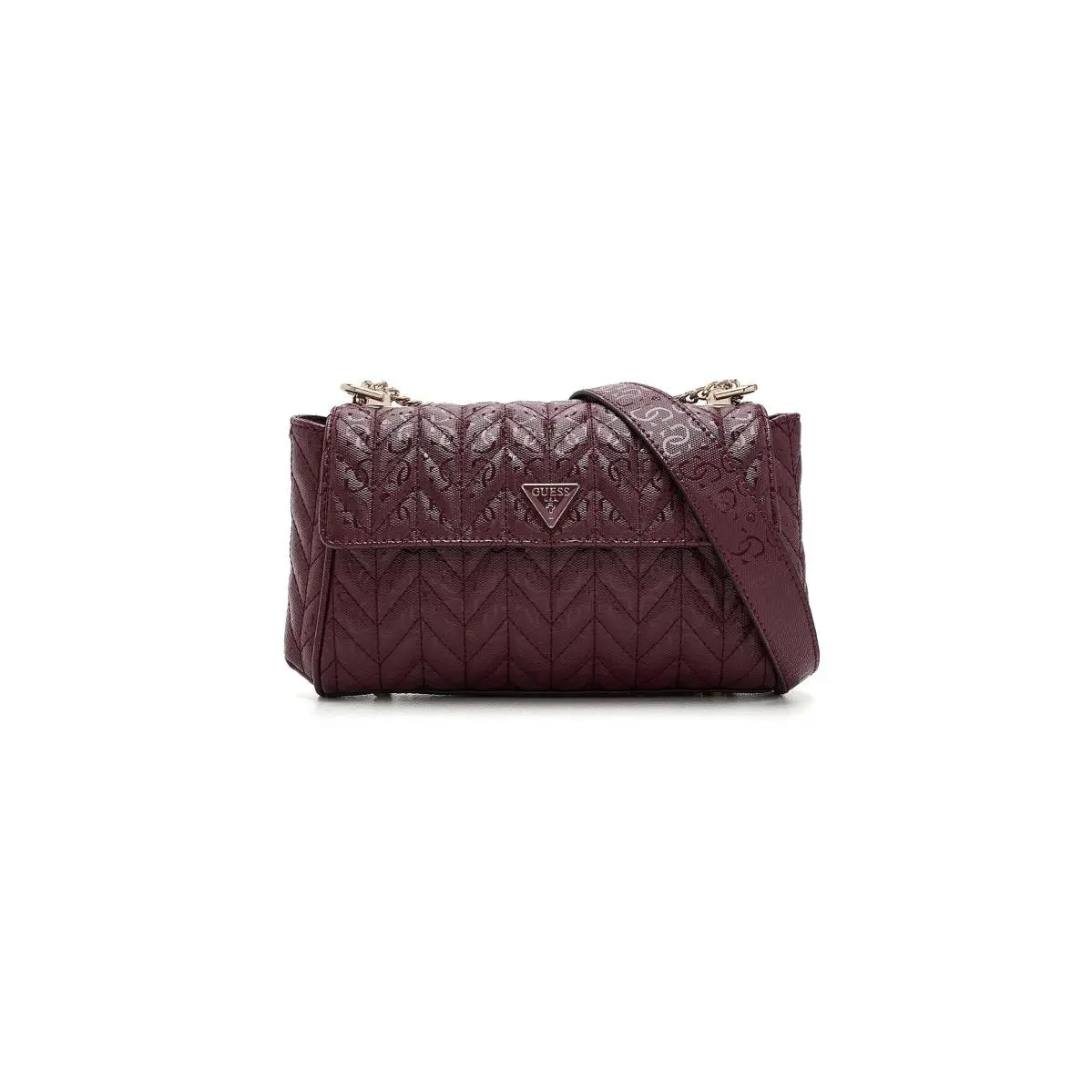 Woman`s Handbags  Stacey Convertible Crossbody Flap Merlot by Guess