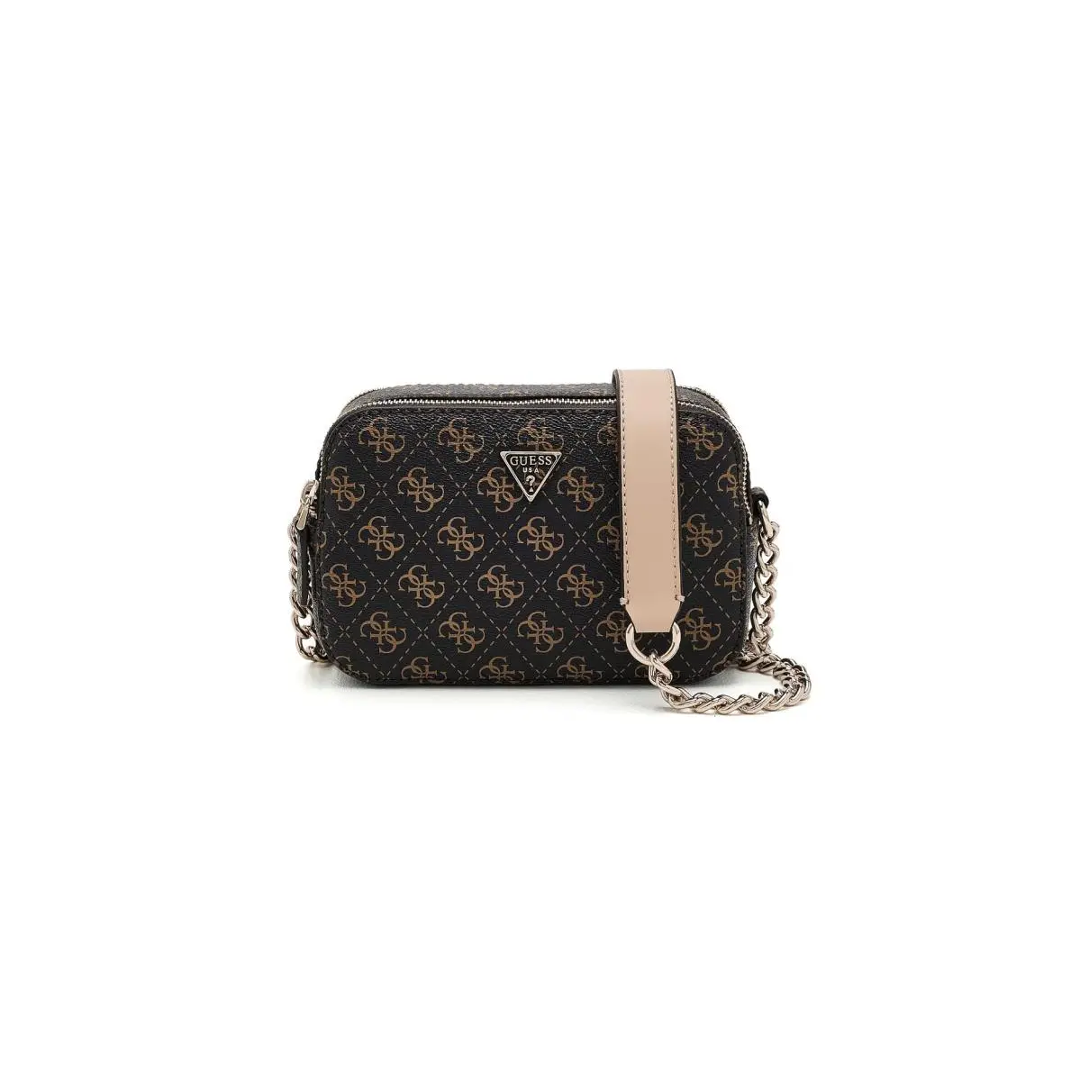 Woman`s Handbags  Noelle II Crossbody Camera Brown Logo by Guess
