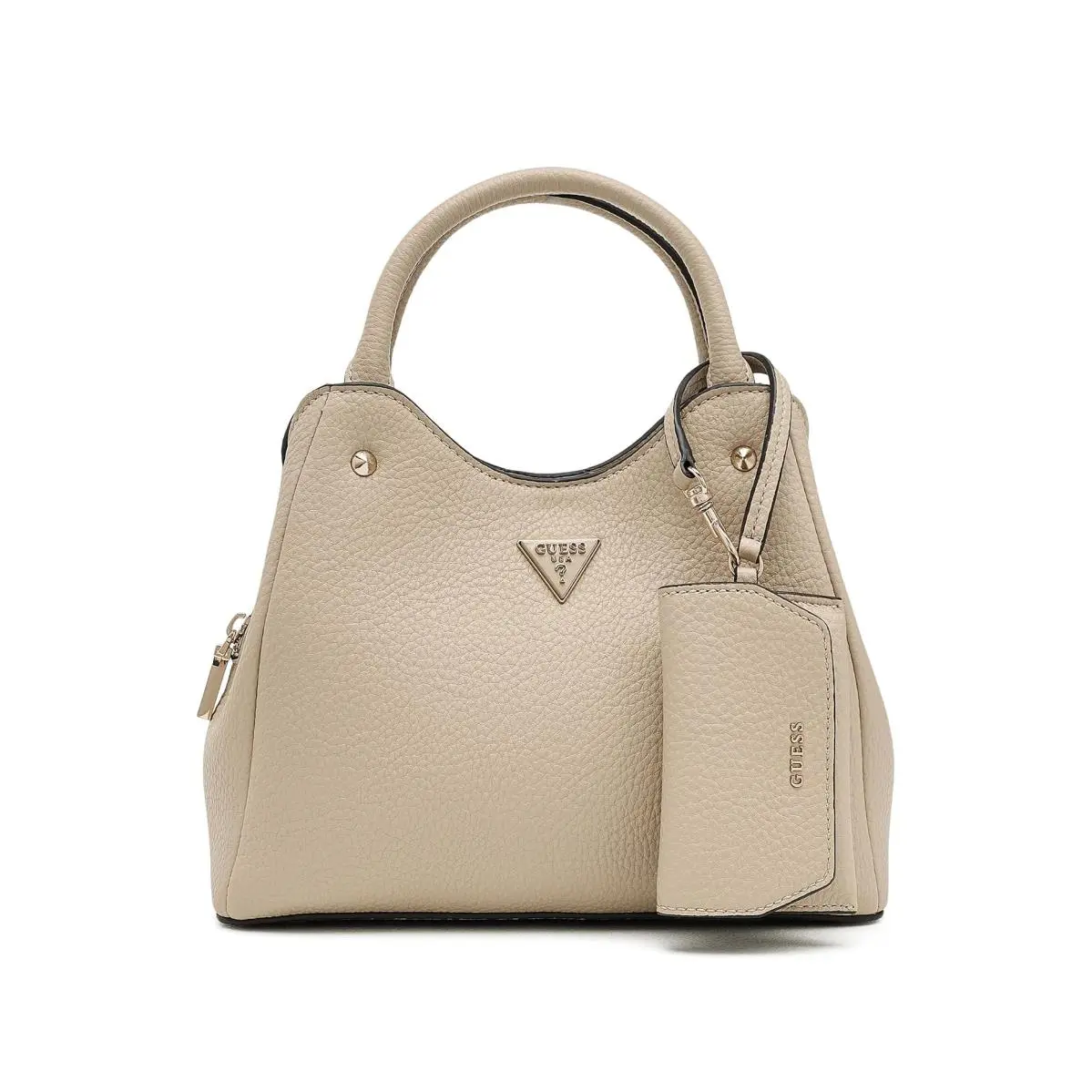 Woman`s Handbags Guess Lorella Small Girlfriend Tote - Bone, Exterior: Multicolor