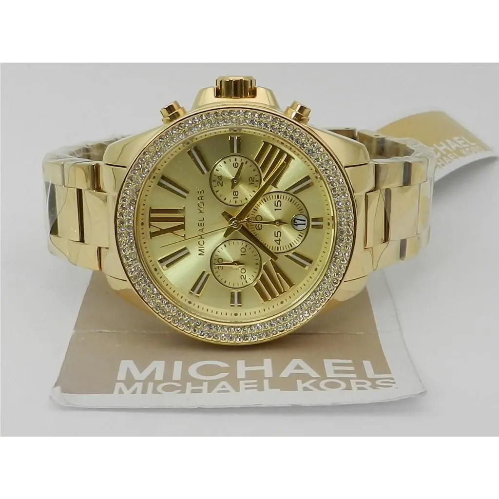 Michael Kors Women`s Wren Chronograph Gold-tone Stainless Steel Watch 42mm