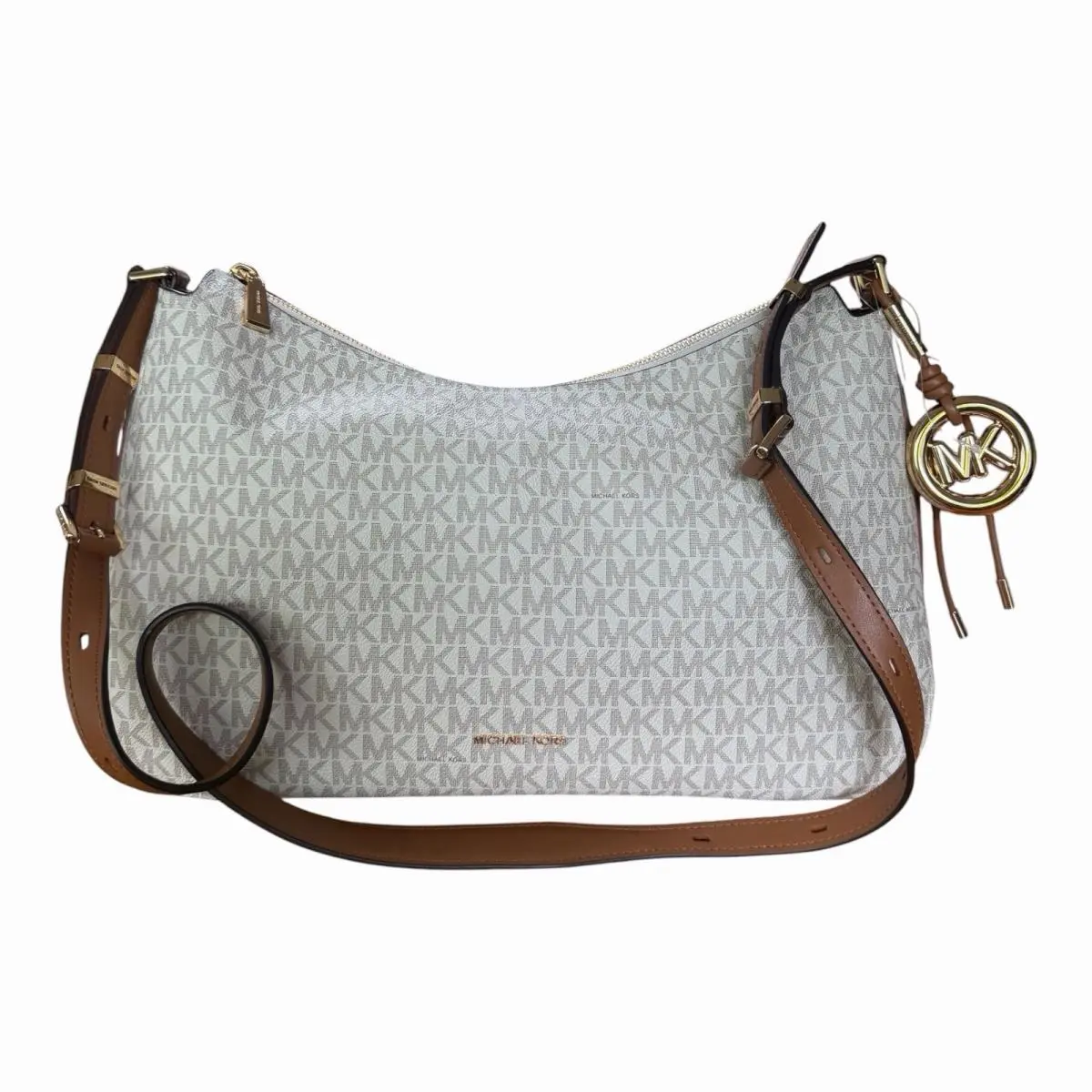 Michael Kors Nolita Convertible Shoulder Vanilla Logo Adjustable Medium Bag