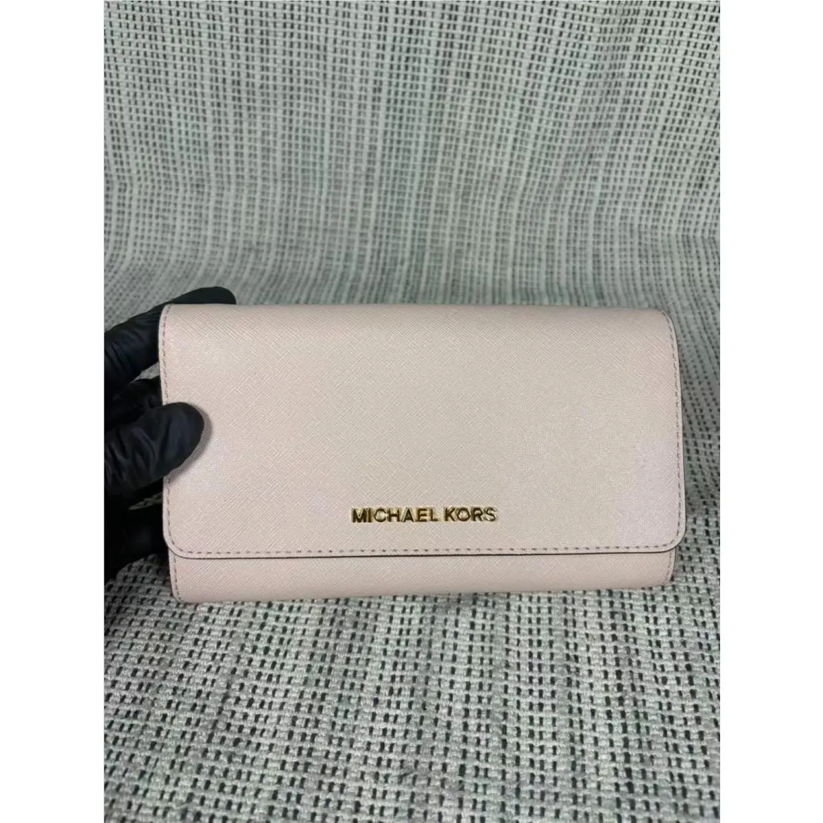 Michael Kors Jet Set Travel Large Leather Wallet Phone Crossbody Bag 35S8GTVC3L