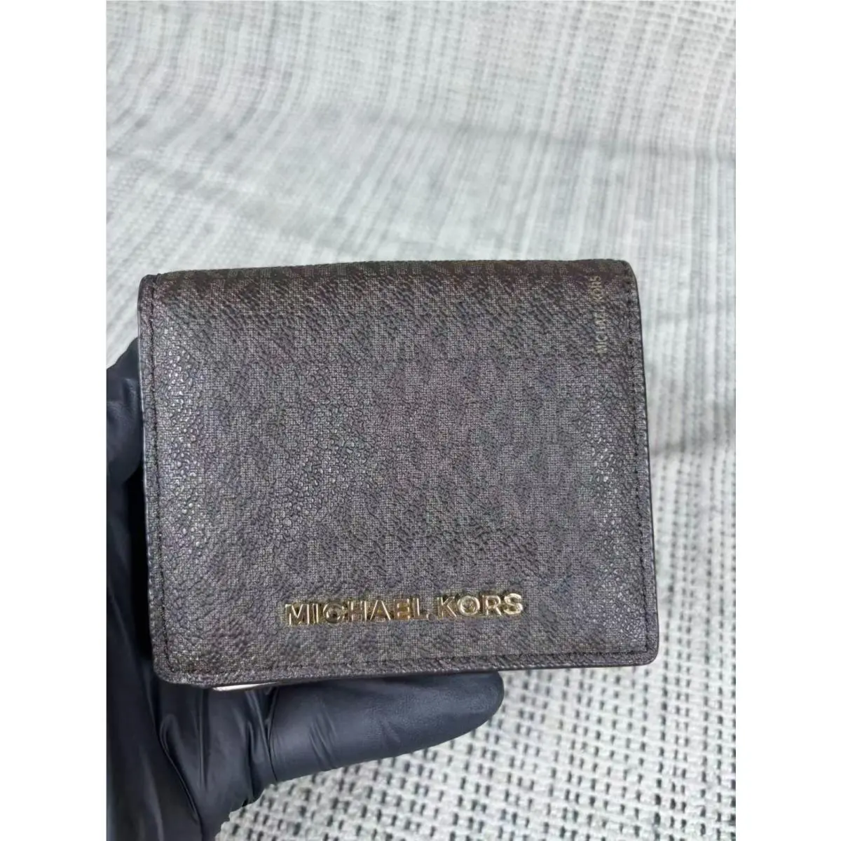 Michael Kors Jet Set Travel Logo Card Holder Vanilla 32S6GLSF1B