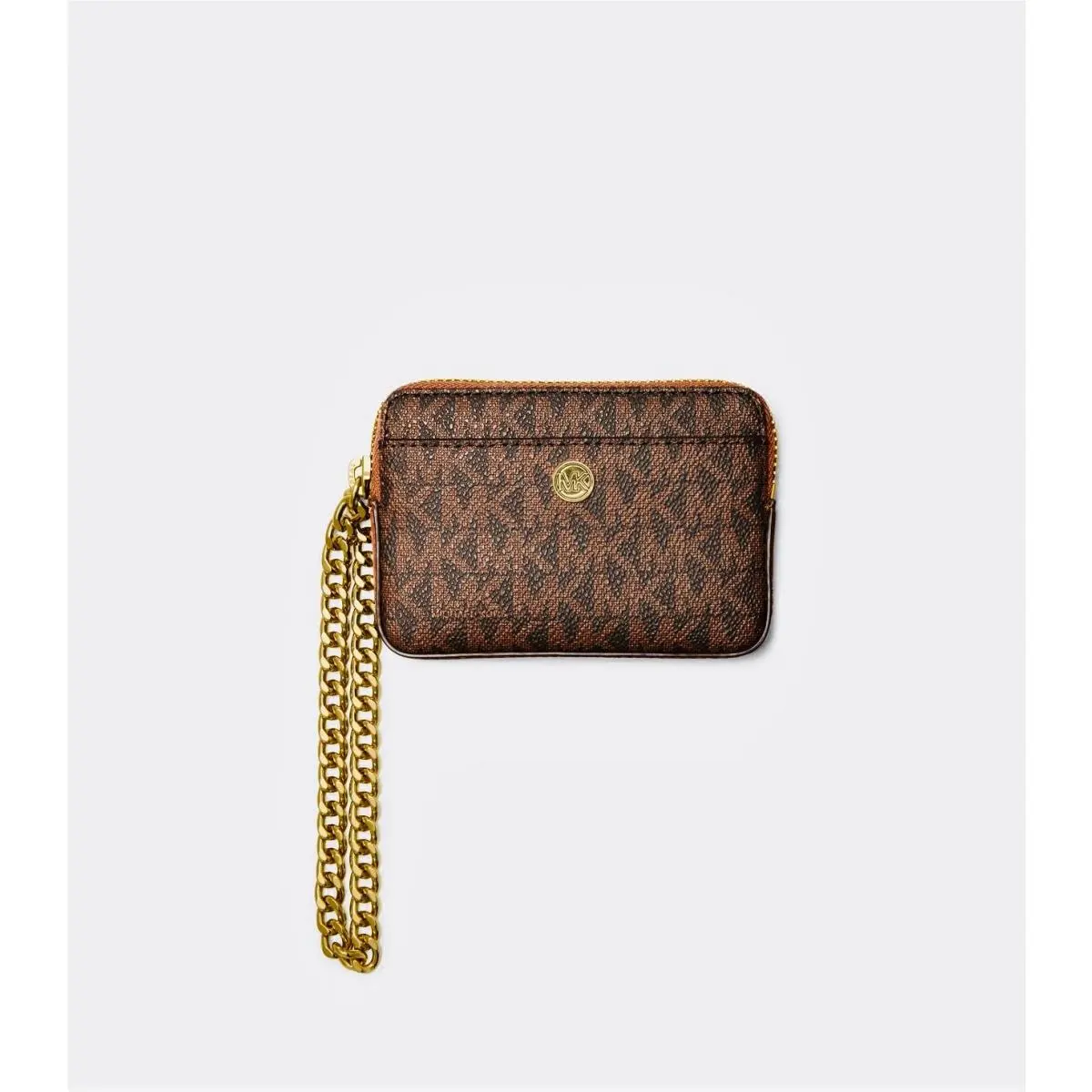 Michael Kors Medium Logo Chain Card Case Brown