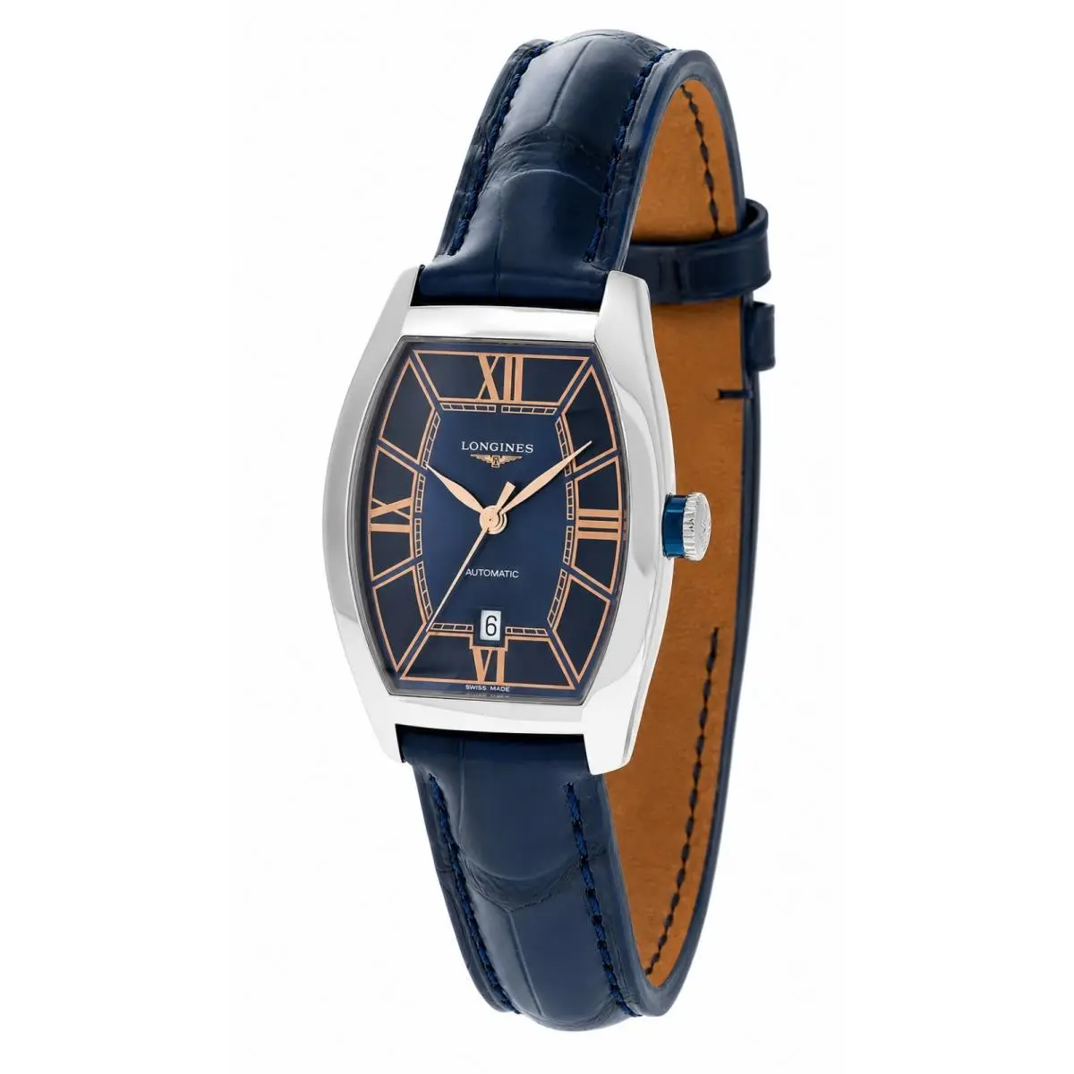 Evidenza Automatic 26mm Blue Dial Leather Women`s Watch L2.142.4.96.2 by Longines