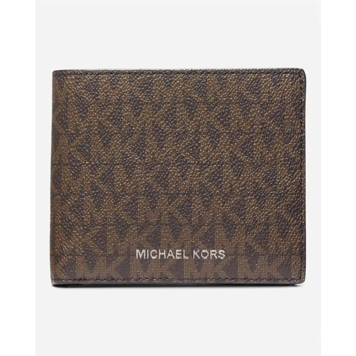 Michael Kors Men`s Greyson Billfold Wallet Brown Signature