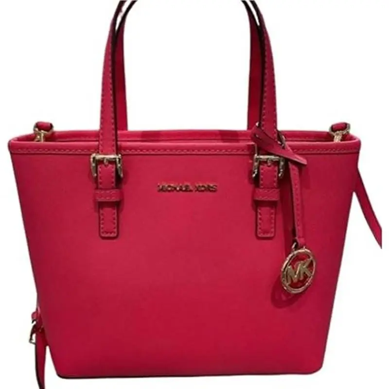 Michael Kors Womens XS Carry All Jet Set Travel Womens Tote Pink